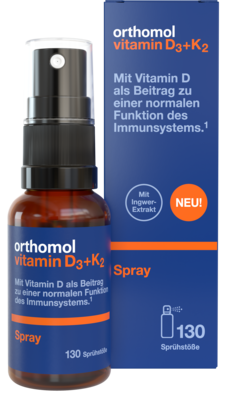 ORTHOMOL Vitamin D3+K2 (130 doses) purškiklis, 20 ml