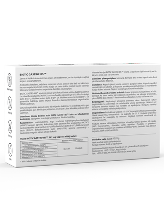 LYL BIOTIC GASTRO IBS kapsulės, 30 vnt.