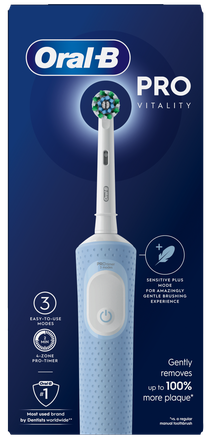 ORAL-B Vitality Pro Protect X Clean Vapor Blue elektrinis dantų šepetėlis, 1 vnt.