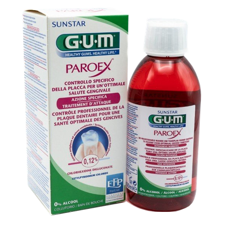 GUM Paroex 0,12% CHX burnos skalavimo skystis, 300 ml
