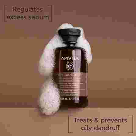APIVITA Oily Dandruff, White Willow & Propolis šampūnas, 250 ml