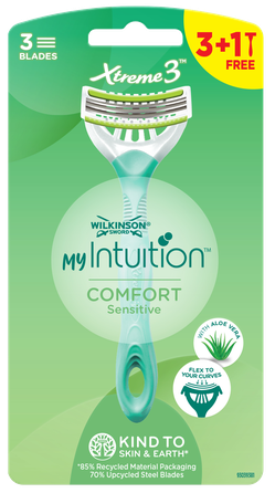 WILKINSON SWORD Myintuition Xtreme3 Comfort Female vienkartiniai skustuvai, 4 vnt.