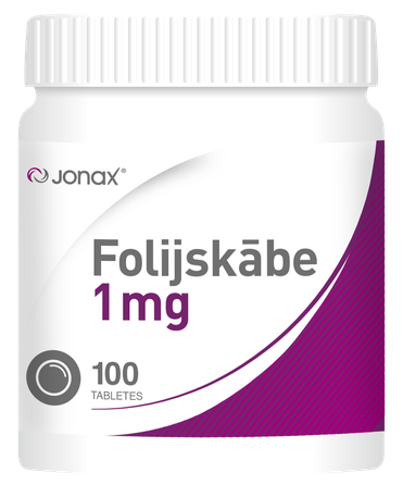 JONAX Folio rūgšties 1 mg  tabletės, 100 vnt.