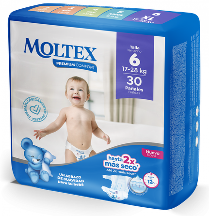 MOLTEX Premium Comfort 6 XL sauskelnės, 30 vnt.