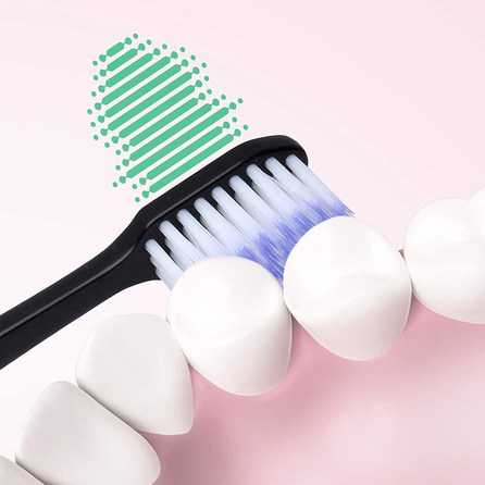 GUM Sonic Daily Soft juodos elektrinių dantų šepetėlių galvutės, 2 vnt.