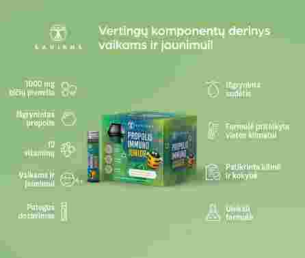 SAPIENS Propolis Immuno Junior ampulės, 12 ml