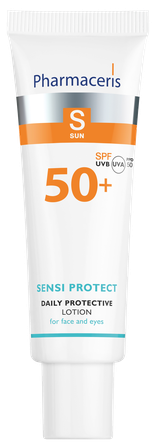 PHARMACERIS S Sensi Protect SPF 50+ veidui ir akių sričiai apsauginis losjonas, 50 ml