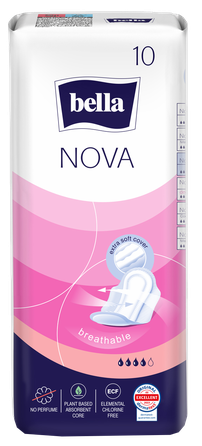 BELLA Nova Maxi higieniniai paketai, 10 vnt.