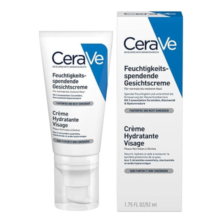 CERAVE Moisturising veido kremas, 52 ml
