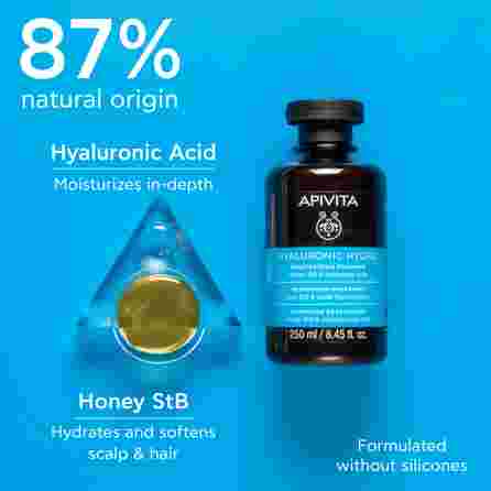 APIVITA Hyaluronic Hydra šampūnas, 250 ml