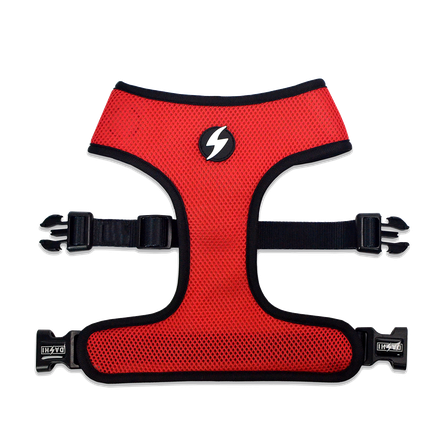 DASHI STRIPES3 RED&BLACK NEO MESH, šunims, L petnešos, 1 vnt.