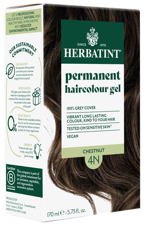 HERBATINT 4N Chestnut plaukų dažai, 170 ml