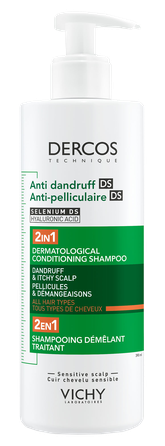 VICHY Dercos Anti Dandruff, 2 in 1 šampūnas-kondicionierius, 390 ml
