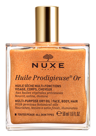 NUXE Sausasis švytėjimo suteikiantis aliejus „Huile Prodigieuse Or Shimmering® Multi-purpose dry oil“ (veidui ir kūnui puoselėti) aliejus, 50 ml