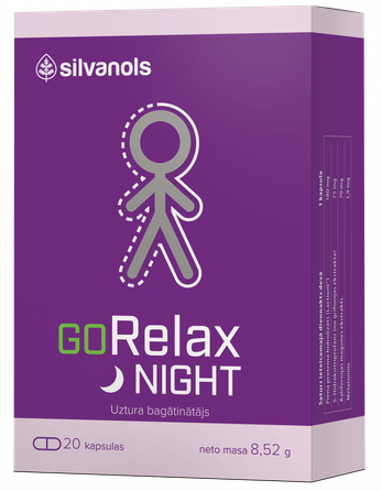 GORELAX  Night kapsulės, 20 vnt.