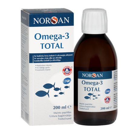 NORSAN Omega-3 Total aliejus, 200 ml