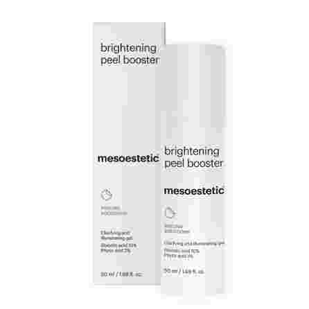 MESOESTETIC Brightening Peel Booster, odos atspalvį išlyginanti  veido gelis, 50 ml