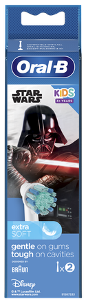 ORAL-B  Kids Star Wars  elektrinių dantų šepetėlių galvutės, 2 vnt.