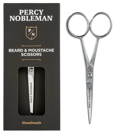 PERCY NOBLEMAN Beard & Moustache žirklės, 1 vnt.