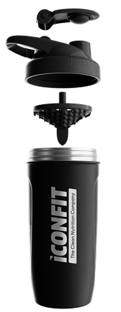ICONFIT Reforce Stainless Steel 900ml Black plaktuvas, 1 vnt.