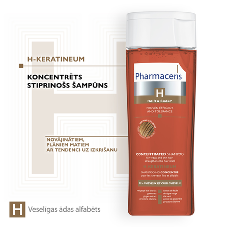 PHARMACERIS H-Keratineum šampūnas, 250 ml