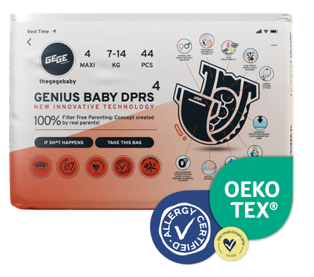 GEGE Genius Baby DPRS (7-14 kg) Maxi 4 sauskelnės, 44 vnt.