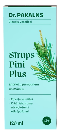 DR. PAKALNS kvėpavimo takams sirupas, 120 ml