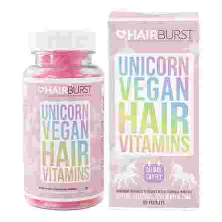 HAIRBURST Unicorn Vegan Hair Vitamins pastilės, 60 vnt.