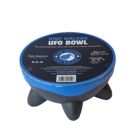 KIWI WALKER UFO, mėlynas, M dubenėlis, 1 vnt.