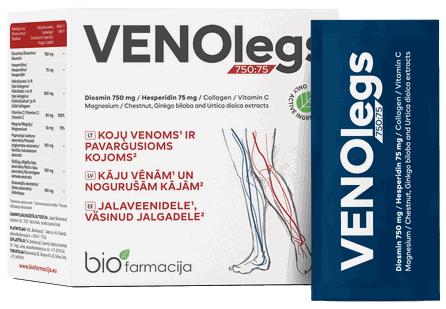 BIOFARMACIJA VENOlegs paketėliai, 28 vnt.