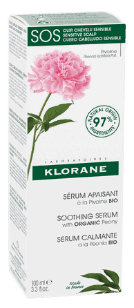KLORANE su bijūnais jautriai galvos odai serumas, 100 ml