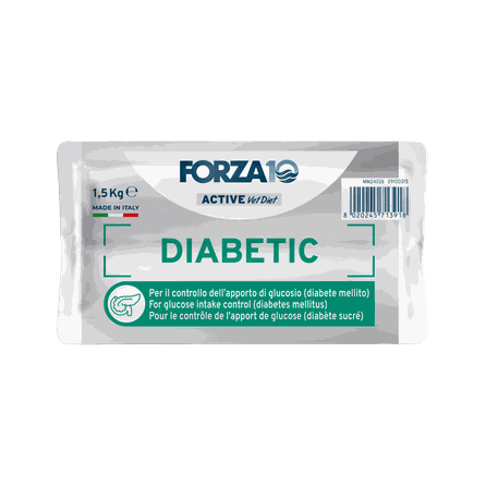 FORZA10  Active VetDiet Diabetic 1, suaugusiems šunims sausas pašaras, 1.5 kg