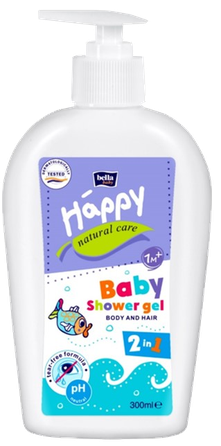 HAPPY   Natural Care  šampūnas/dušo kremas, 300 ml