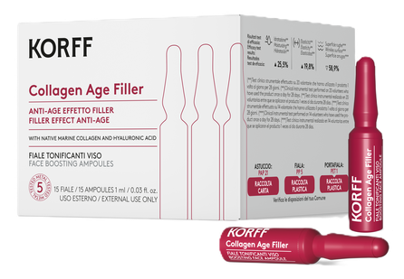 KORFF Collagen Age Filler 1 ml ampulės, 15 vnt.