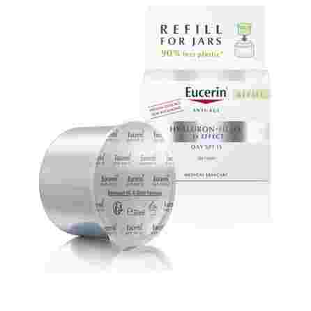 EUCERIN Hyaluron-Filler sausai odai SPF 15, papildymo pakuotė, dieninis  veido kremas, 50 ml
