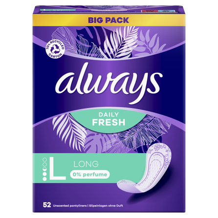 ALWAYS  Daily Liners Long įklotai, 52 vnt.