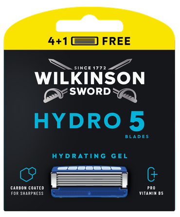 WILKINSON SWORD Hydro5 (4+1) papildomos galvutės + keičiamos skutimosi galvutės, 5 vnt.
