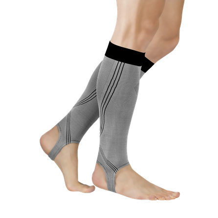TONUS ELAST 0408-02 Active, pilka/juoda, 1 (ūgis), 3 dydis kompresinės kojinės, 1 pora