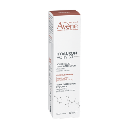 AVENE Hyaluron Activ B3 Triple corrective paakių kremas, 15 ml