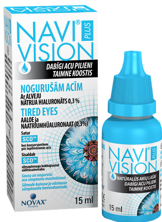 NAVIVISION  drėkinantys ir raminantys akių lašai, 15 ml