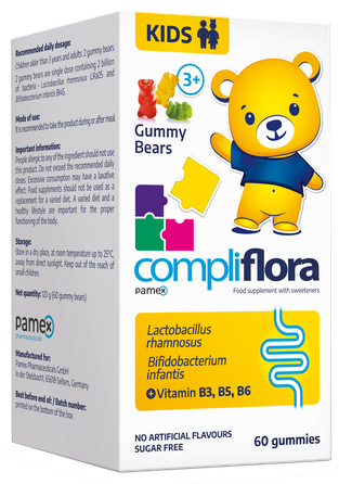 COMPLIFLORA   vaikų žarnyno mikroflorai pastilės, 60 vnt.