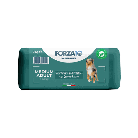 FORZA10  Maintenance Medium Adult, su elniena ir bulvėmis, šunims sausas pašaras, 2 kg