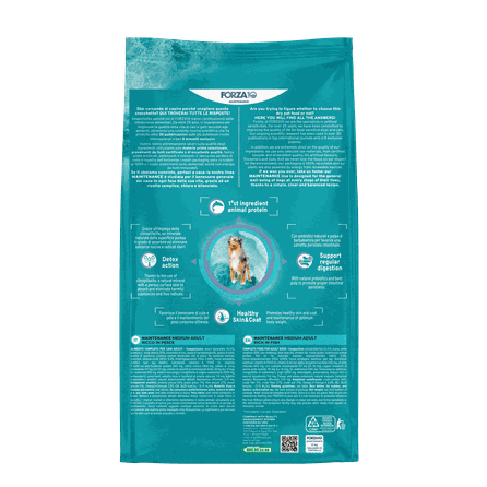 FORZA10 Maintenance Medium Adult, vidutinio dydžio šunims, su žuvimi sausas pašaras, 2 kg