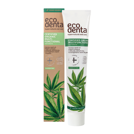ECODENTA su kanapių sėklų aliejumi dantų pasta, 75 ml