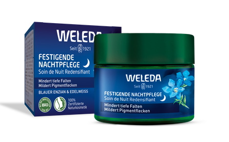 WELEDA Blue Gentian & Edelweiss Rejuvenating Night veido kremas, 40 ml