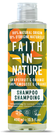 FAITH IN NATURE Grapefruit & Orange visų tipų plaukams šampūnas, 400 ml