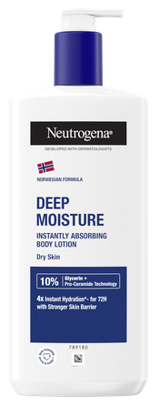 NEUTROGENA Deep Moisture Fast Absorbing kūno losjonas, 400 ml