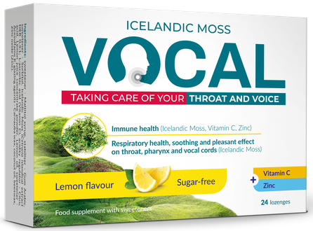VOCAL  Lemon čiulpiamosios pastilės, 24 vnt.