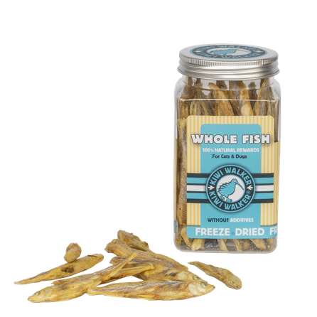 KIWI WALKER žuvys, liofilizuotos  papildomas maistas, 70 g