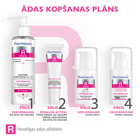 PHARMACERIS R Calm-Rosalgin Night veido kremas, 30 ml